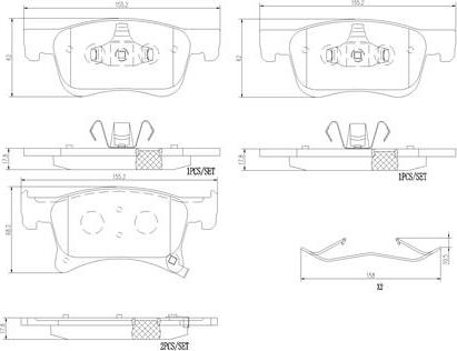 Brembo P59083N - Гальмівні колодки, дискові гальма autocars.com.ua