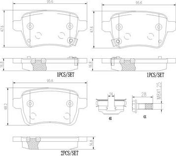 Brembo P59086N - Гальмівні колодки, дискові гальма autocars.com.ua