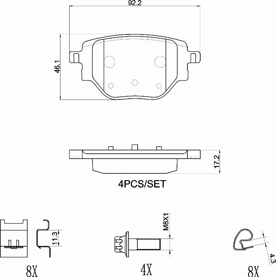 Brembo P59100N - Гальмівні колодки, дискові гальма autocars.com.ua