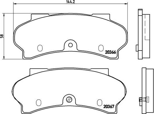 Brembo P 61 011 - Тормозные колодки, дисковые, комплект avtokuzovplus.com.ua