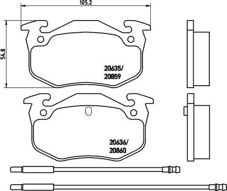 Brembo P 61 029 - Тормозные колодки, дисковые, комплект avtokuzovplus.com.ua