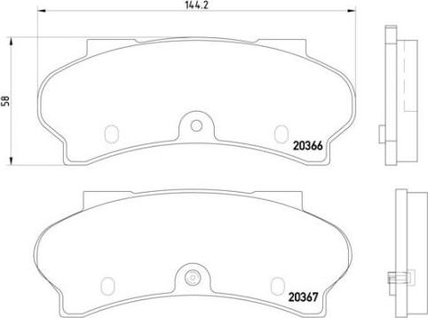 Brembo P 61 033 - Гальмівні колодки, дискові гальма autocars.com.ua