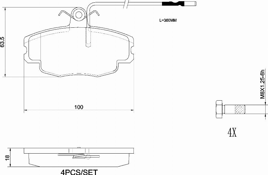 Brembo P61043N - Тормозные колодки, дисковые, комплект autodnr.net