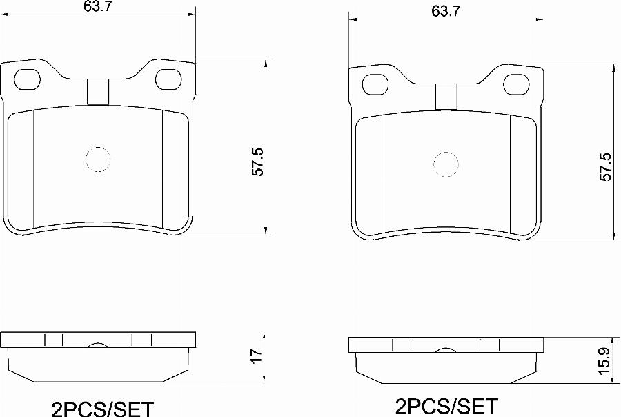 Brembo P61058N - Тормозные колодки, дисковые, комплект autodnr.net