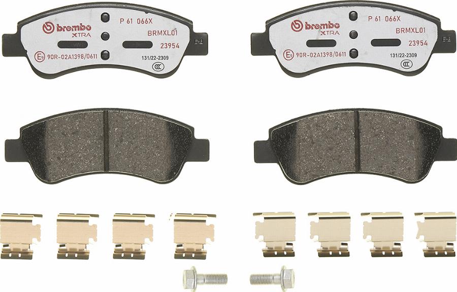 Brembo P 61 066X - Гальмівні колодки, дискові гальма autocars.com.ua