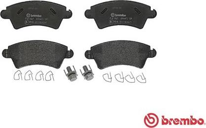 Brembo P 61 067 - Гальмівні колодки дискові autocars.com.ua