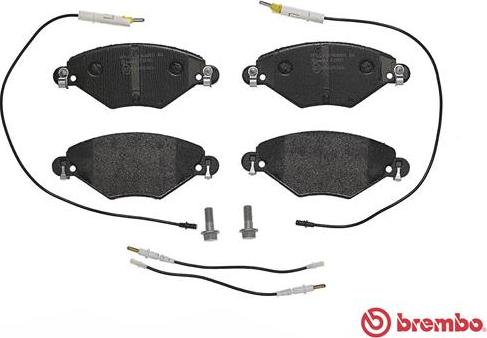 Brembo P 61 071 - Тормозные колодки, дисковые, комплект avtokuzovplus.com.ua