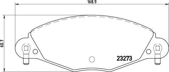 Brembo P 61 072 - Тормозные колодки, дисковые, комплект avtokuzovplus.com.ua