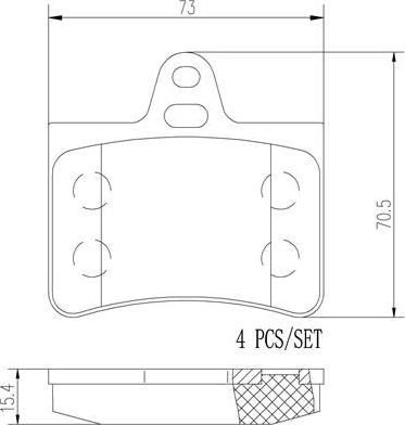 Brembo P61073N - Гальмівні колодки, дискові гальма autocars.com.ua