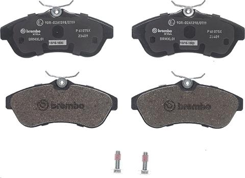 Brembo P 61 075X - Гальмівні колодки, дискові гальма autocars.com.ua