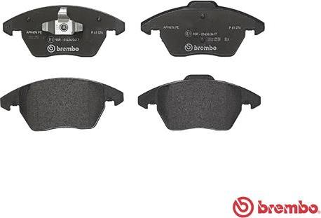 Brembo P 61 076 - Тормозные колодки, дисковые, комплект avtokuzovplus.com.ua