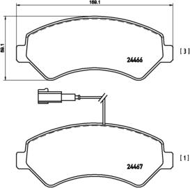 Brembo P 61 093 - Тормозные колодки, дисковые, комплект avtokuzovplus.com.ua