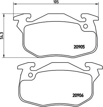 Brembo P 61 097 - Тормозные колодки, дисковые, комплект avtokuzovplus.com.ua