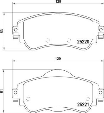 Brembo P 61 105 - Гальмівні колодки, дискові гальма autocars.com.ua