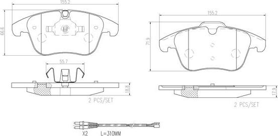 Brembo P61106N - Гальмівні колодки, дискові гальма autocars.com.ua