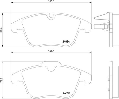 Brembo P 61 106 - Тормозные колодки, дисковые, комплект autodnr.net