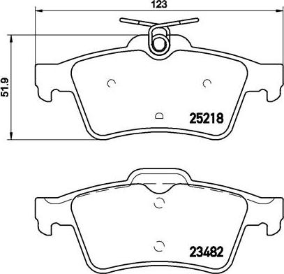 Brembo P61110N - Гальмівні колодки, дискові гальма autocars.com.ua