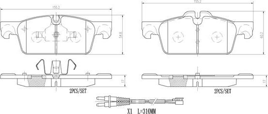 Brembo P61112N - Гальмівні колодки, дискові гальма autocars.com.ua