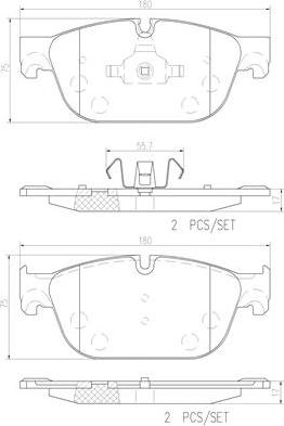 Brembo P61115N - Гальмівні колодки, дискові гальма autocars.com.ua