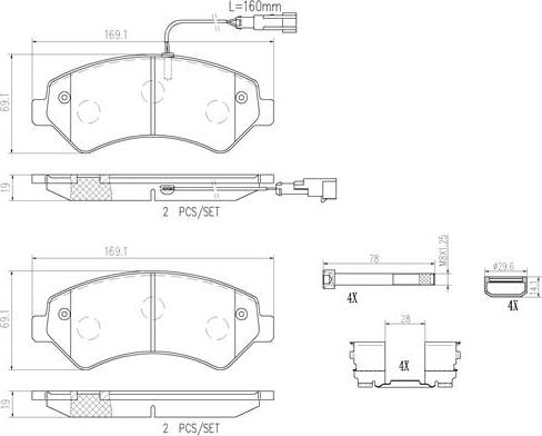 Brembo P61118N - Тормозные колодки, дисковые, комплект avtokuzovplus.com.ua