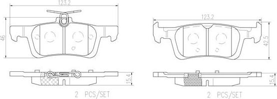 Brembo P61121N - Тормозные колодки, дисковые, комплект avtokuzovplus.com.ua