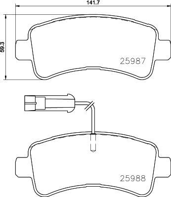 Brembo P 61 130 - Тормозные колодки, дисковые, комплект autodnr.net