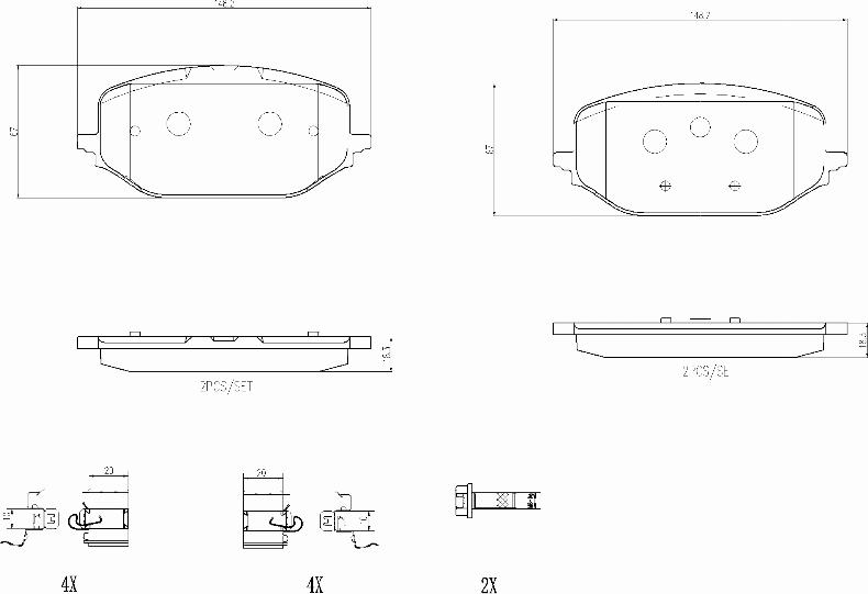 Brembo P61142N - Гальмівні колодки, дискові гальма autocars.com.ua