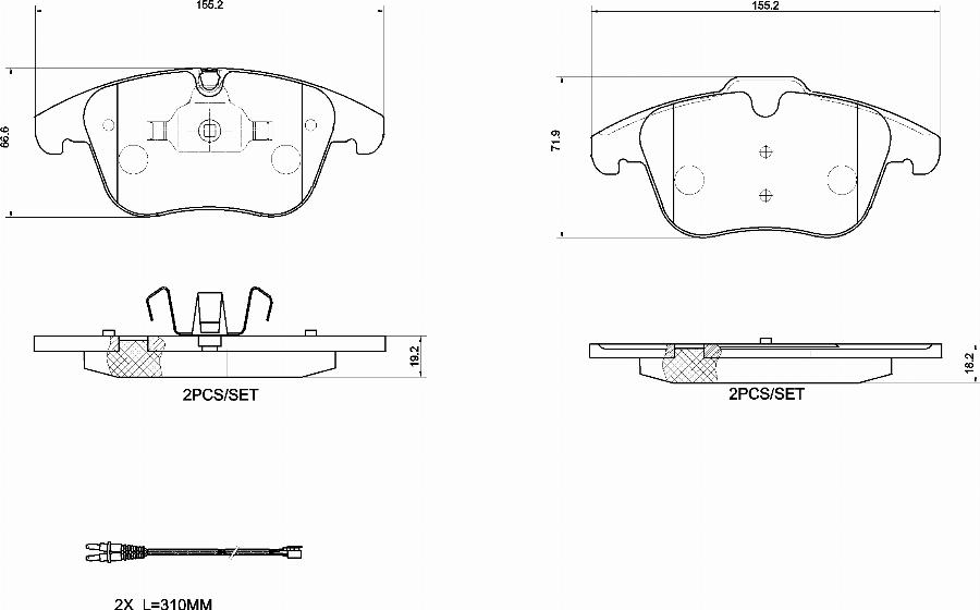 Brembo P61143N - Тормозные колодки, дисковые, комплект autodnr.net