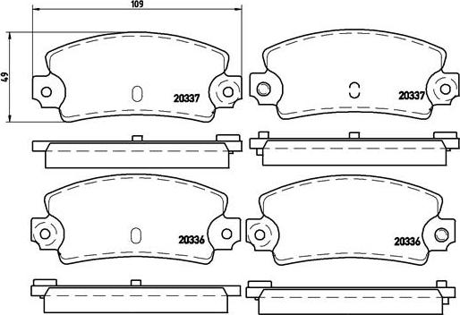 Brembo P 68 002 - Тормозные колодки, дисковые, комплект avtokuzovplus.com.ua