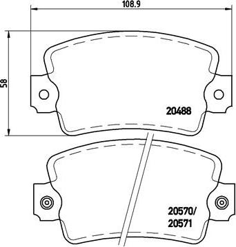 Brembo P 68 007 - Тормозные колодки, дисковые, комплект avtokuzovplus.com.ua