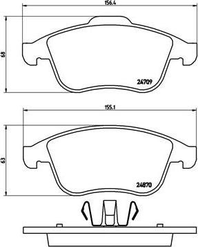 Brembo P 68 045 - Гальмівні колодки, дискові гальма autocars.com.ua