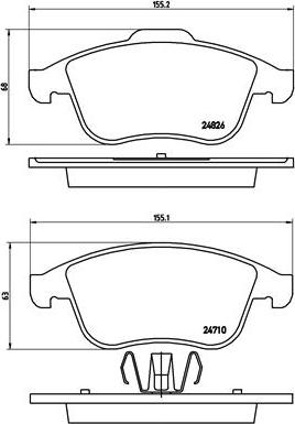 Brembo P 68 047 - Гальмівні колодки, дискові гальма autocars.com.ua