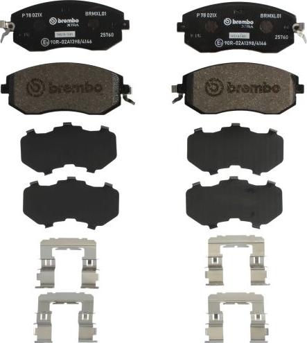 Brembo P 78 021X - Гальмівні колодки, дискові гальма autocars.com.ua