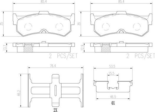 Brembo P78023N - Гальмівні колодки, дискові гальма autocars.com.ua