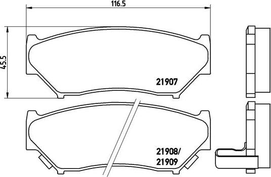 Brembo P 79 008 - Тормозные колодки, дисковые, комплект avtokuzovplus.com.ua