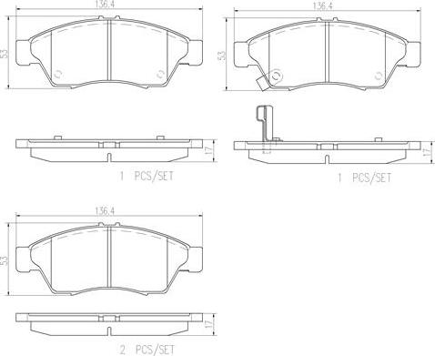 Brembo P79014N - Гальмівні колодки, дискові гальма autocars.com.ua