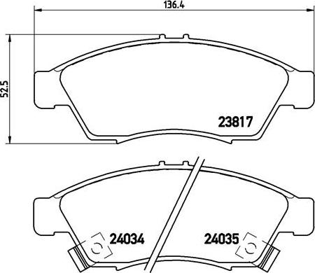 Brembo P 79 014 - Гальмівні колодки, дискові гальма autocars.com.ua