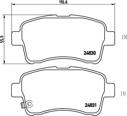 Brembo P 79 021 - Гальмівні колодки, дискові гальма autocars.com.ua