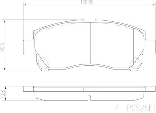 Brembo P79024N - Гальмівні колодки, дискові гальма autocars.com.ua