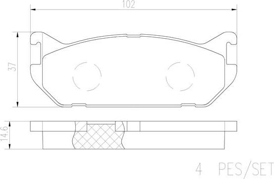 Brembo P79036N - Тормозные колодки, дисковые, комплект autodnr.net