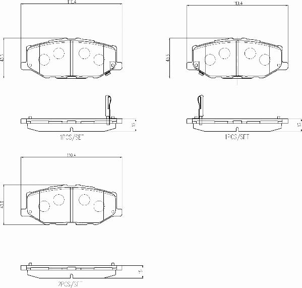 Brembo P79040N - Гальмівні колодки, дискові гальма autocars.com.ua