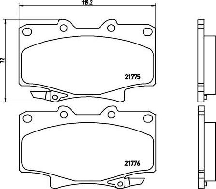 Brembo P 83 025 - Гальмівні колодки, дискові гальма autocars.com.ua