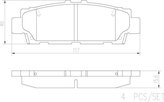 Brembo P83032N - Гальмівні колодки, дискові гальма autocars.com.ua