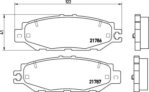 Brembo P 83 036 - Тормозные колодки, дисковые, комплект avtokuzovplus.com.ua