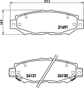 Brembo P 83 038 - Тормозные колодки, дисковые, комплект avtokuzovplus.com.ua