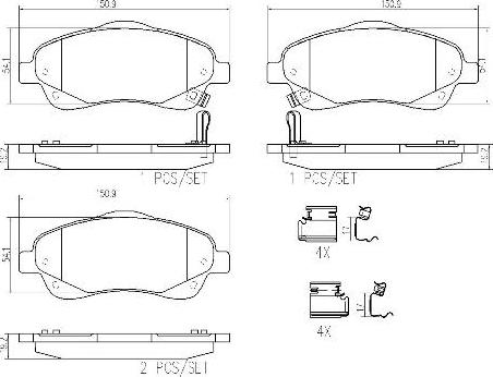 Brembo P83046N - Гальмівні колодки, дискові гальма autocars.com.ua