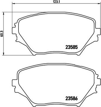 Brembo P 83 055 - Тормозные колодки, дисковые, комплект avtokuzovplus.com.ua