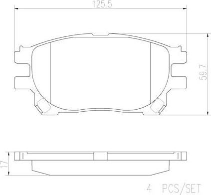 Brembo P83070N - Гальмівні колодки, дискові гальма autocars.com.ua