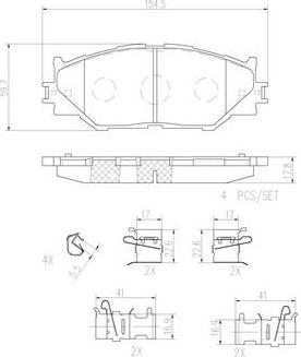 Brembo P83074N - Гальмівні колодки, дискові гальма autocars.com.ua