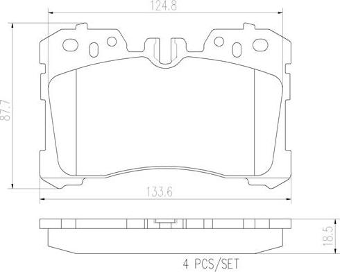 Brembo P83075N - Гальмівні колодки, дискові гальма autocars.com.ua